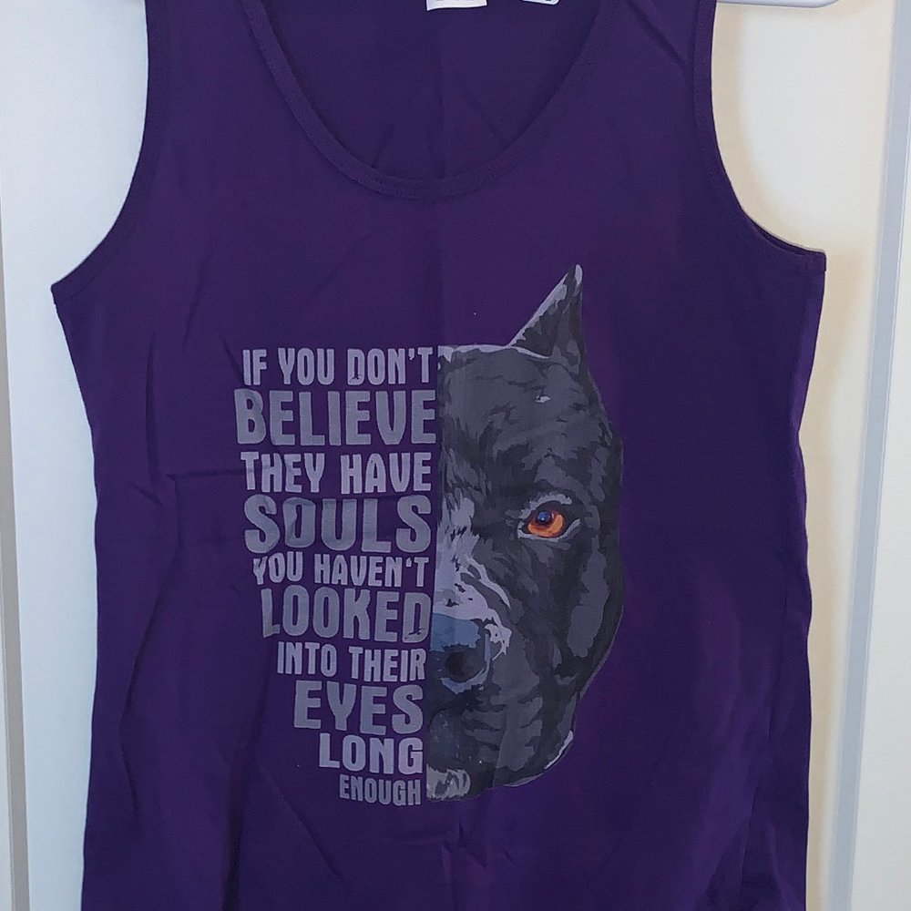 NEW!! Women's Tank Top, Pit Bull, Purple, Medium